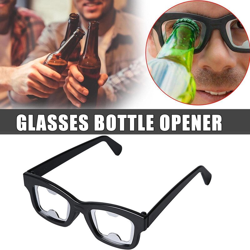 New Creative Bottle Opener Glasses Eyeglasses Frame Beer Corkscrew Sunglasses Men Women Party Wine Bottle Opener Glasses No Lens